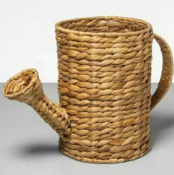 Opalhouse Accents Opalhouse Watering Can Water Hyacinth Woven Basket Poshmark